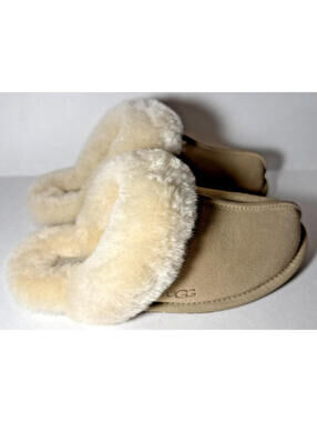 UGG Scuffette II Suede and Sheepskin Women's Slippers Sand